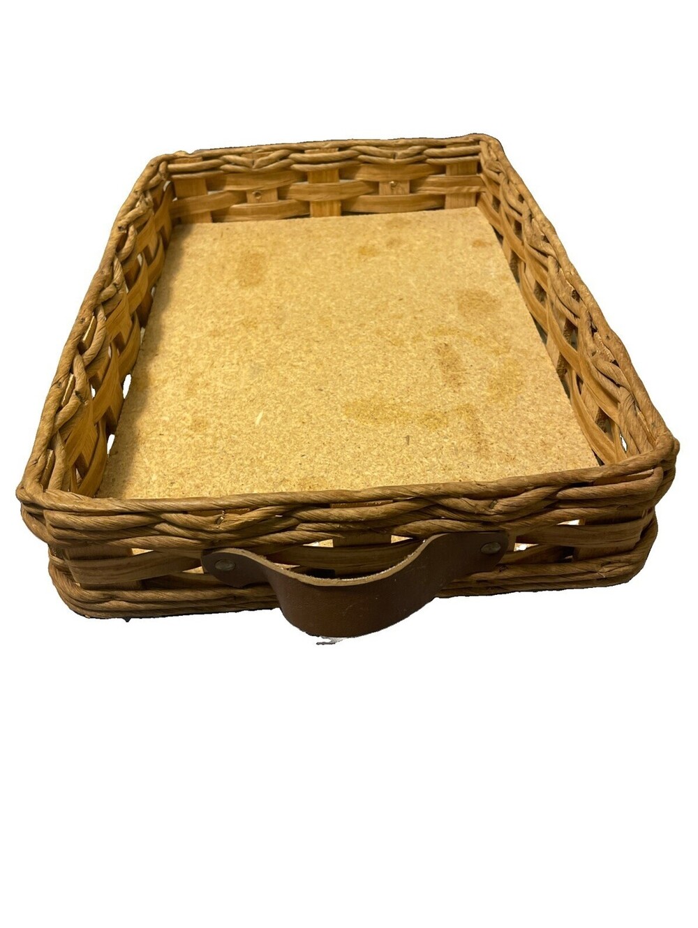VINTAGE Pyrex 233N Wicker PLATTER Casserole Dish Holder Kitchen Farmhouse 14x10 - Picture 7 of 7